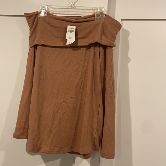 Abercrombie Cozy Off-The-Shoulder Top light brown - Picture 3 of 6